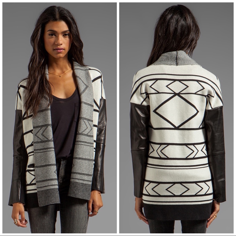 Twelfth By Cynthia Vincent Leather Cabin Cardigan